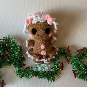 Crochet Gingerbread Lady Plush Medium Sized‎
